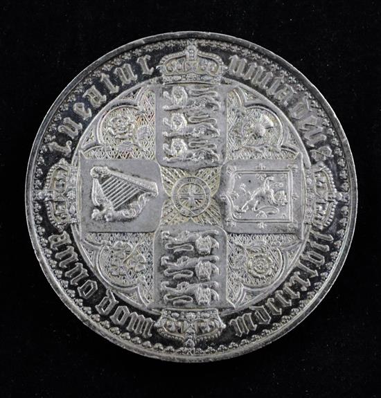 A Victoria Gothic silver crown, 1847 unidecimo,